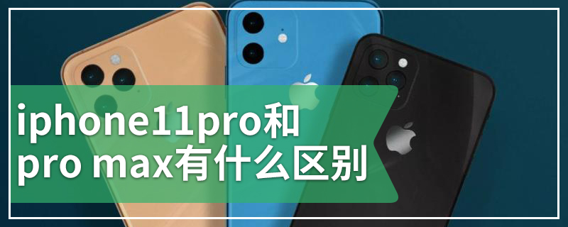 iphone11pro和pro max有什么区别