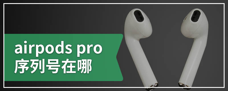 airpods pro序列号在哪