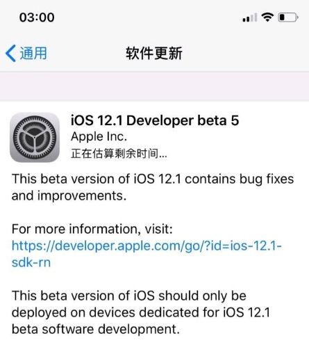 苹果推送iOS 12.1开发者预览版beta5更新：性能提升与bug修复