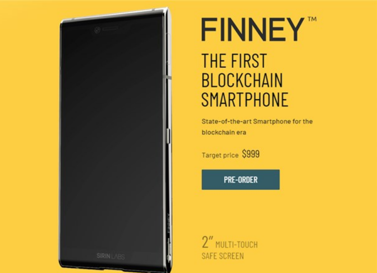 Sirin Labs推出世界首款区块链手机Finney：999美元