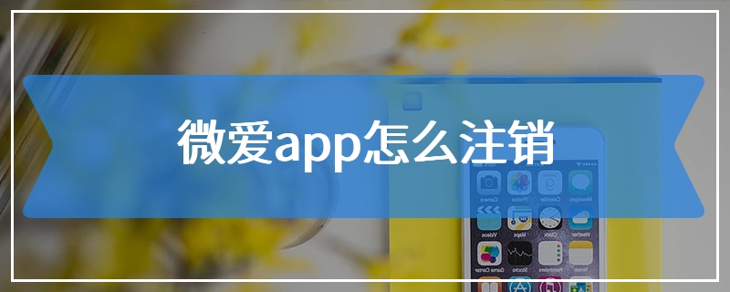 微爱app怎么注销