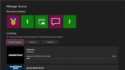 微软测试“暂停游戏”按钮，以提升XSX主机的下载和更新速度