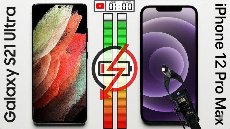 iPhone 12 Pro Max 对决三星 Galaxy S21 Ultra 电池续航力实测，究竟谁输谁赢？