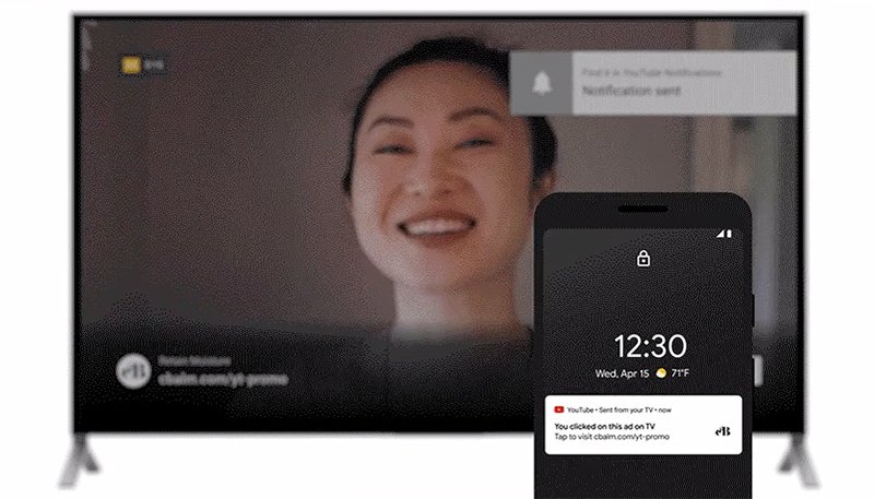 YouTube 将智慧电视广告连结直接推到手机上，让你买得更顺手