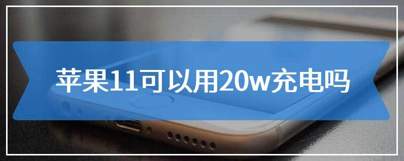 苹果11可以用20w充电吗