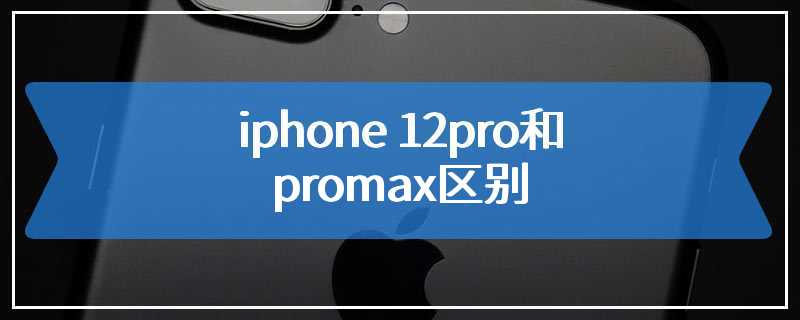 iphone 12pro和promax区别