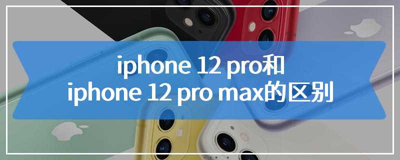 iphone 12 pro和iphone 12 pro max的区别