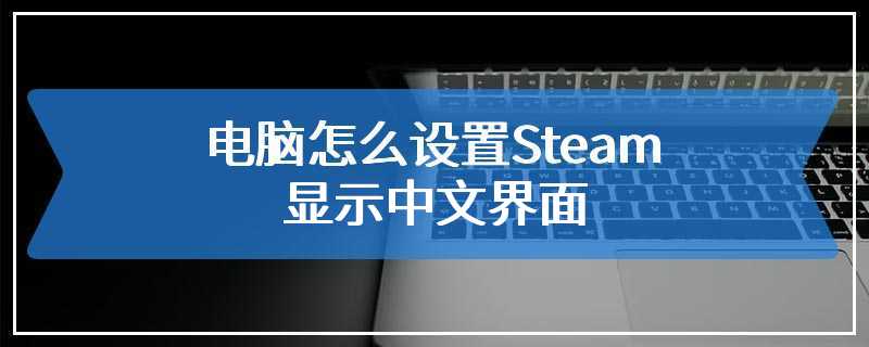 电脑怎么设置Steam显示中文界面