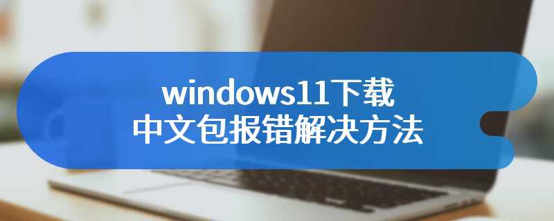 windows11下载中文包报错解决方法