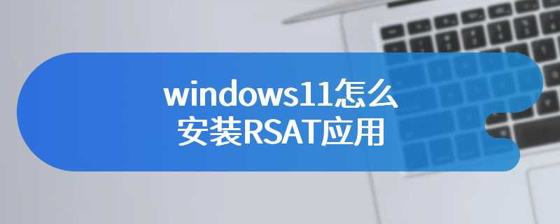 windows11怎么安装RSAT应用