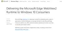 微软 Win10 2004 及以上版本将内置 Edge WebView 2