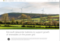 微软将数据中心巨大电池租借给爱尔兰，助力风电负载平衡