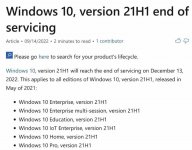 尽快升级！微软提醒Windows 10 21H1版本即将停止支持